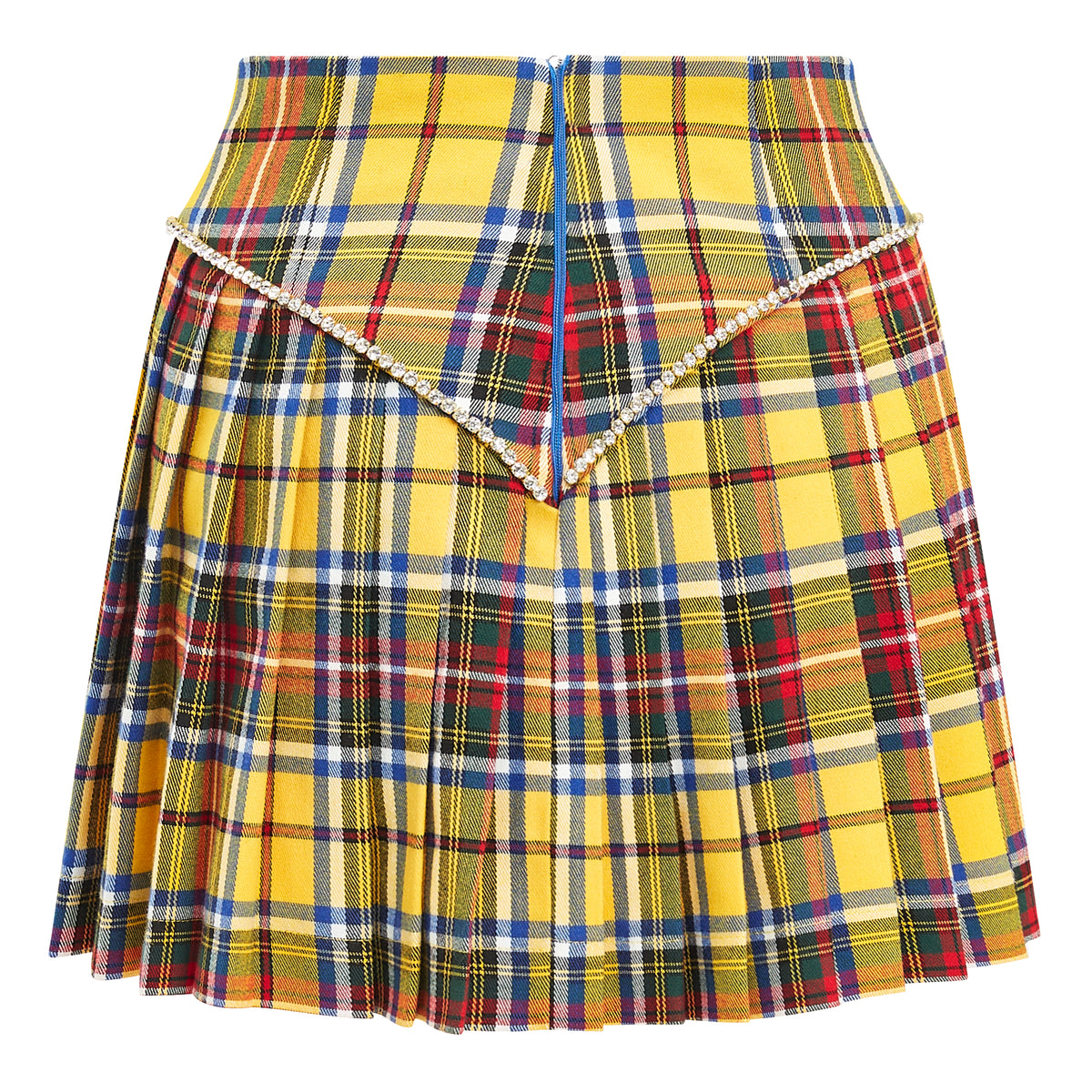 Green and shop yellow tartan skirt