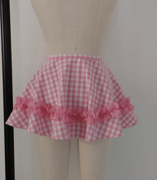 Gingham Mini Skirt