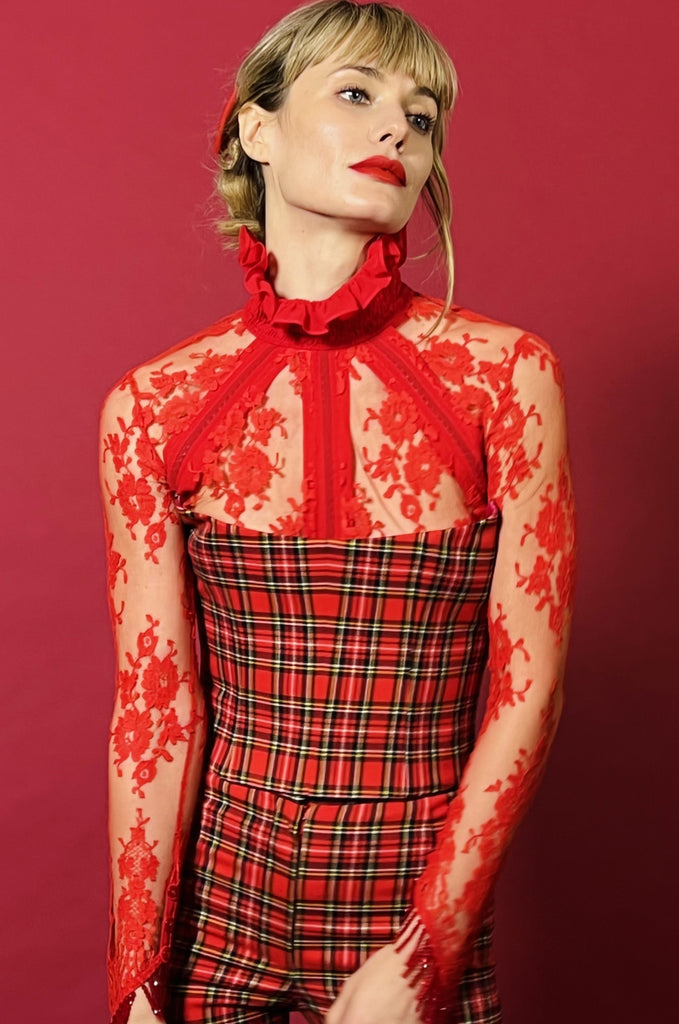 Classic Tartan corset amusebouchebyao Classic Tartan corset amusebouchebyao
