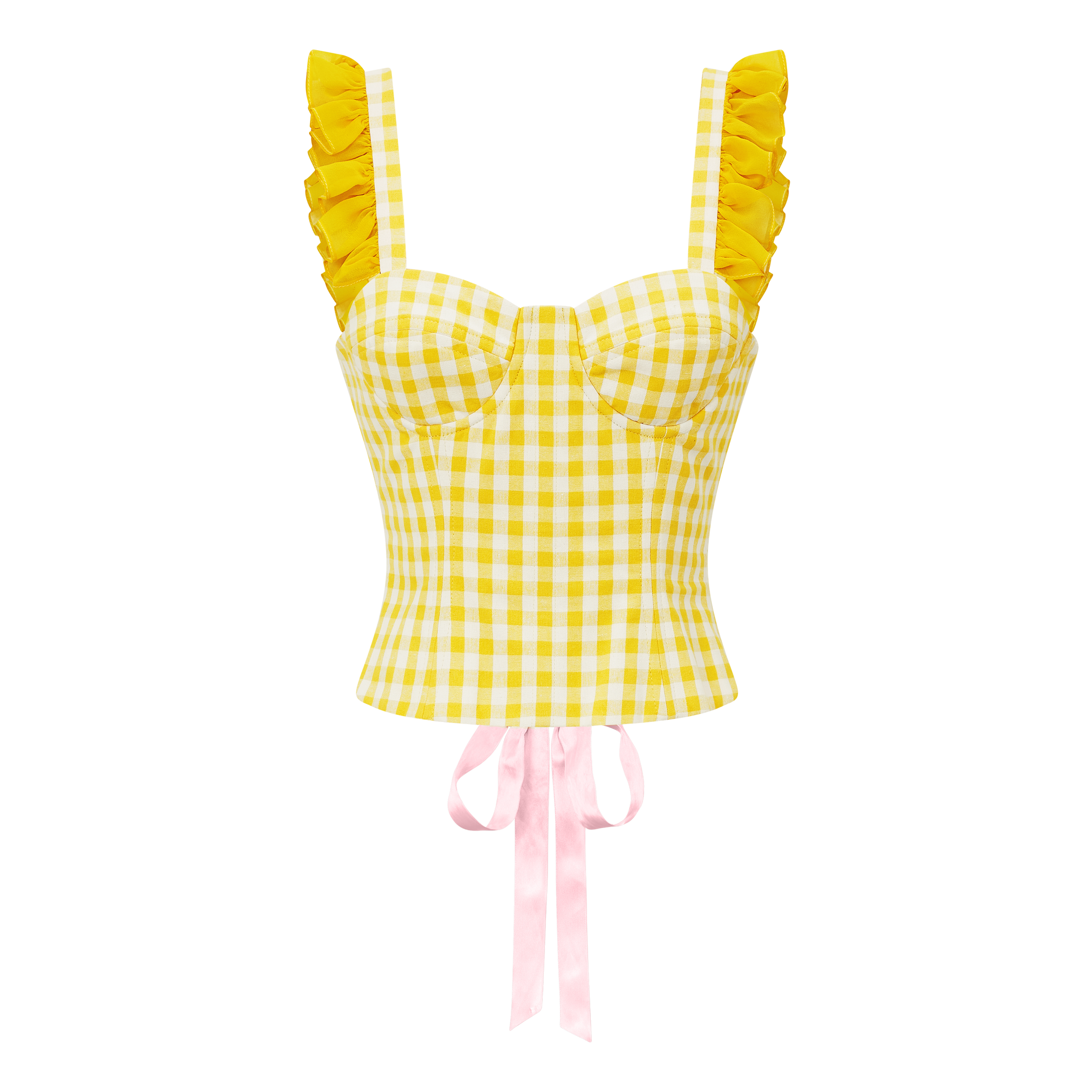 Yellow Gingham Corset