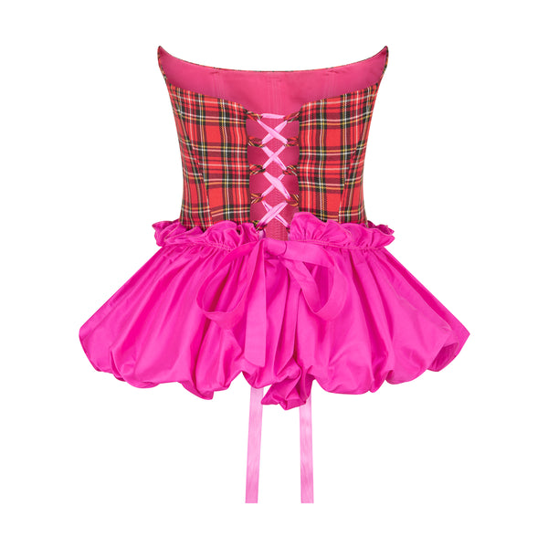 Classic Tartan Corset with detachable frill