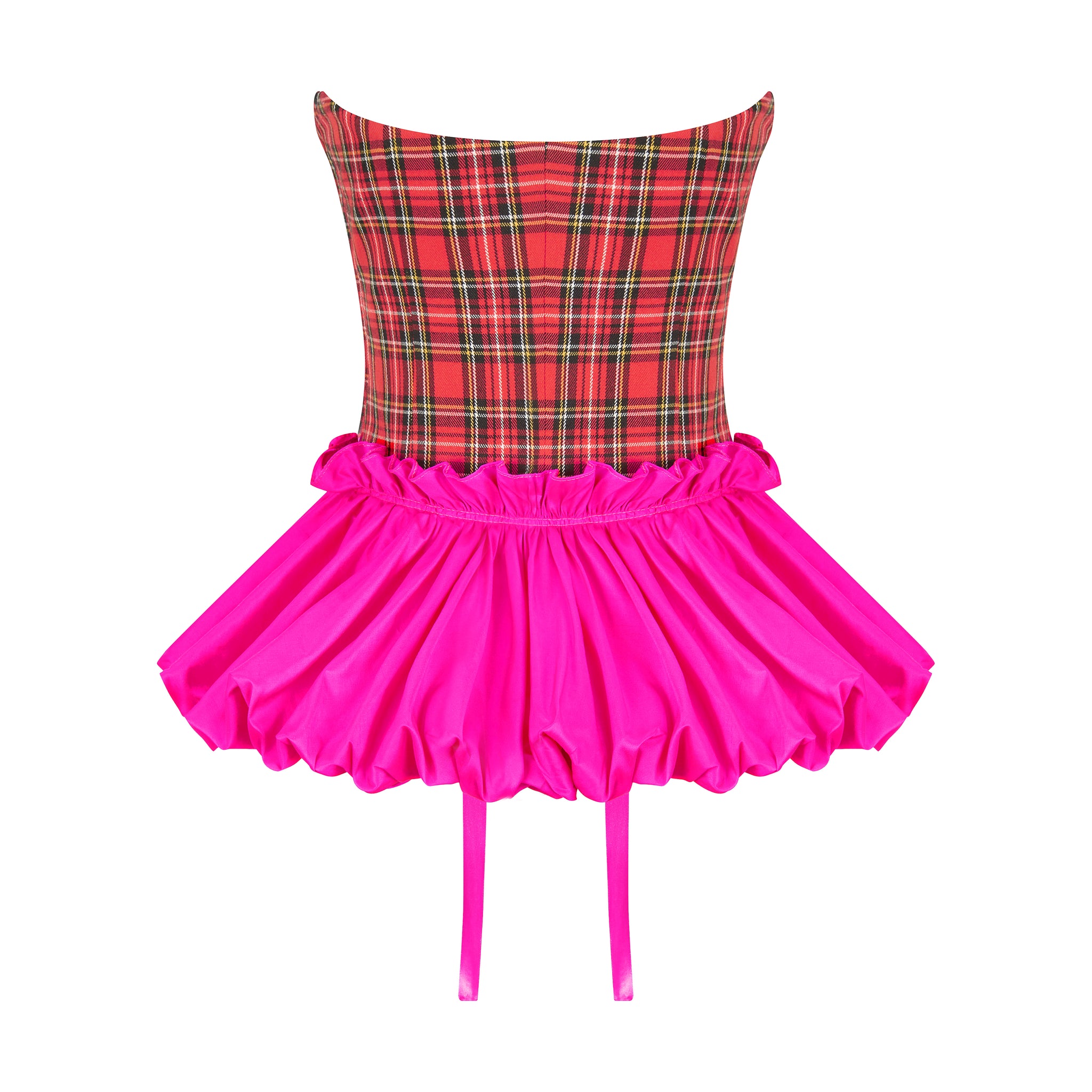 Classic Tartan Corset with detachable frill